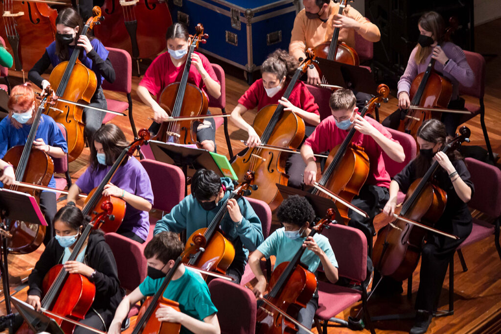 Concierto por los ODS y la Agenda2030 de la Red Música Social en el Palau de la Música. Barcelona, Marzo 2022.