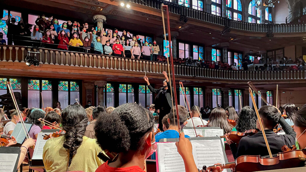 Concierto por los ODS y la Agenda2030 de la Red Música Social en el Palau de la Música. Barcelona, Marzo 2022.